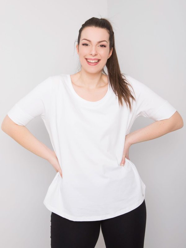 Wholesale White T-shirt basic plus size Missy