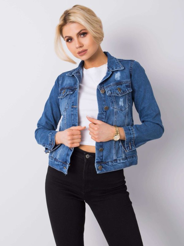 Wholesale Blue denim jacket Escape RUE PARIS