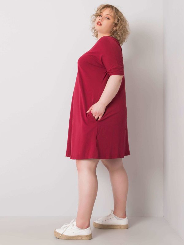 Wholesale Burgundy Bellamy Plus Size Dress