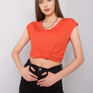 Wholesale Orange striped blouse Giselle RUE PARIS