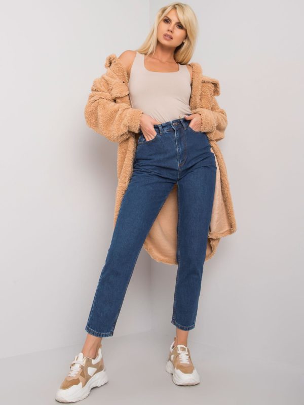 Wholesale Dark blue mom jeans with high waist trish