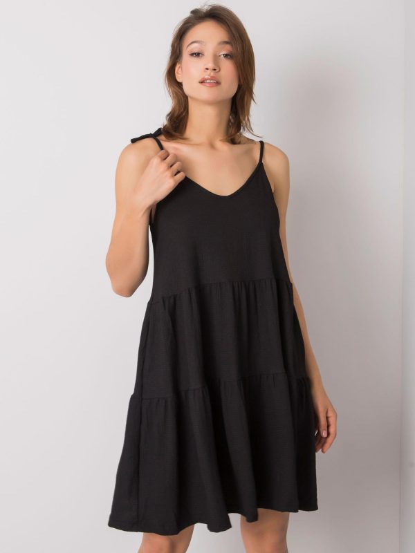 Wholesale Manon RUE PARIS black ruffle dress