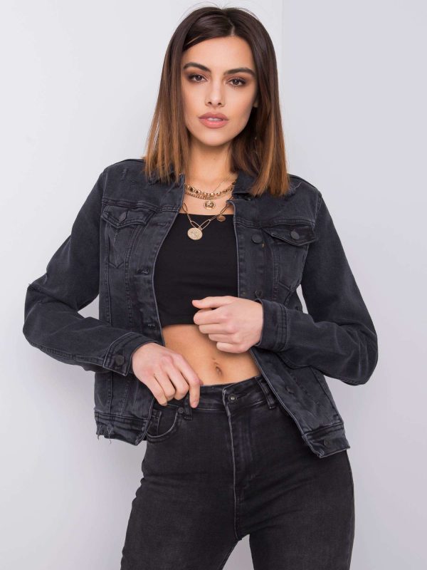 Wholesale Black denim jacket Mavis RUE PARIS