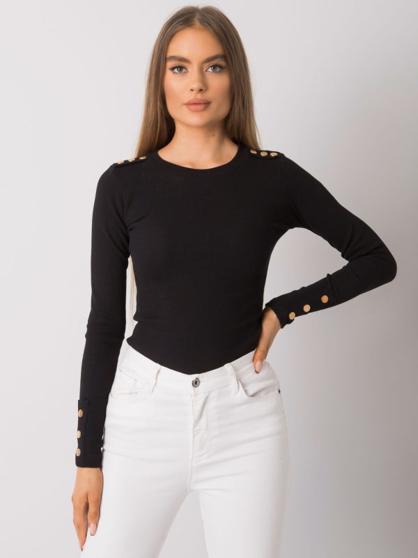 Wholesale Asheville RUE PARIS Black Long Sleeve Blouse