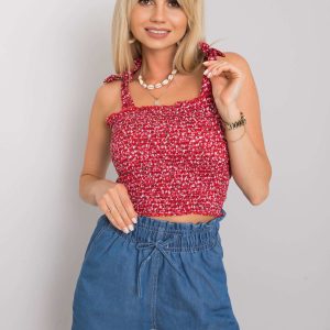 Wholesale Red flower top Thalia RUE PARIS