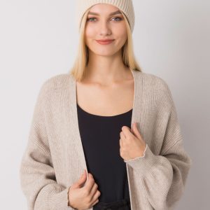 Wholesale Women's beige knitted hat RUE PARIS