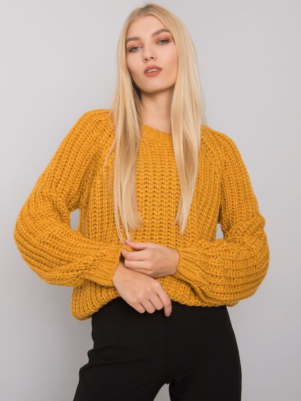 Wholesale Dark Yellow Women's Knitted Sweater Grinnell RUE PARIS