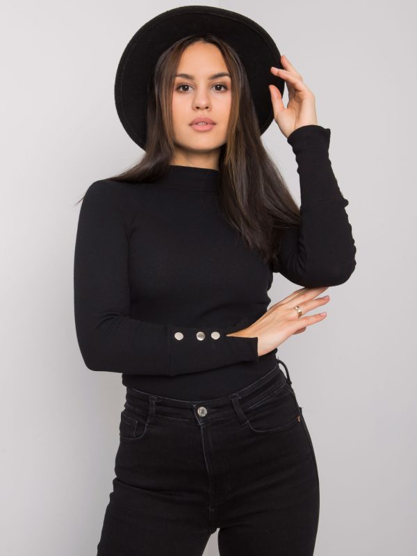 Wholesale Black Fit Long Sleeve Blouse Marbella RUE PARIS