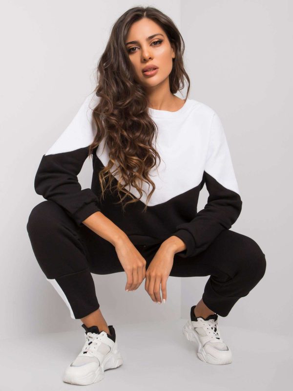 Wholesale White and black set with sweatshirt and pants Abinelli RUE PARIS