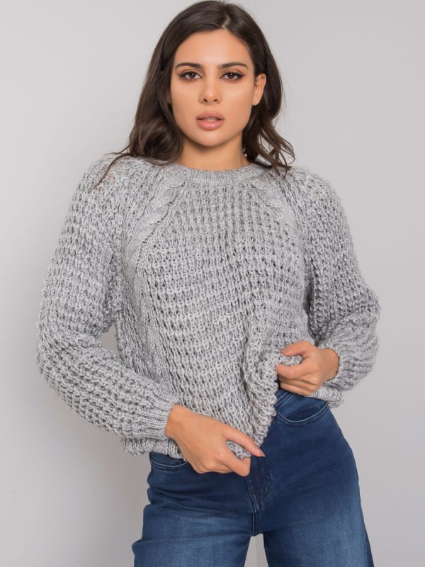 Wholesale Jacksonville RUE PARIS gray wool sweater