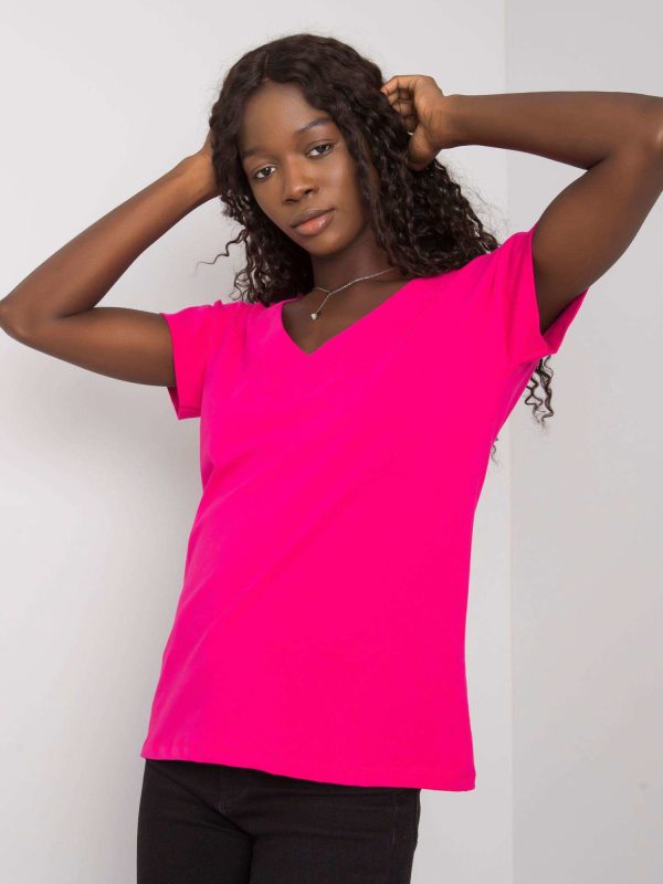 Wholesale Fuchsia blouse with a neckline on the back Fadia