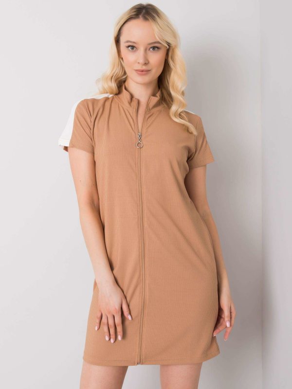 Wholesale Camel casual dress Seppa RUE PARIS