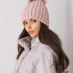 Wholesale Light pink women's winter hat