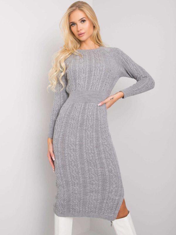 Wholesale Grey knit dress Ellada RUE PARIS