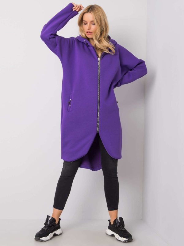 Wholesale Dark purple sweatshirt Tina RUE PARIS