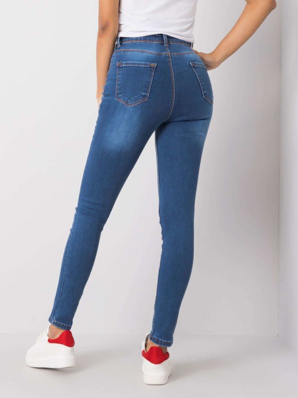 Wholesale Britanny blue tube jeans RUE PARIS