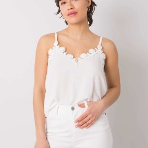 Wholesale White top with lace Solana RUE PARIS