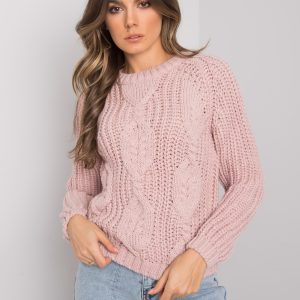 Wholesale Axton RUE PARIS Dirty Pink Knitted Sweater