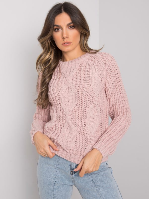 Wholesale Axton RUE PARIS Dirty Pink Knitted Sweater