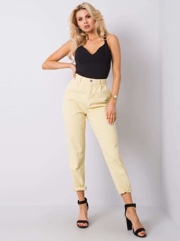 Wholesale Yellow mom jeans Marisela RUE PARIS