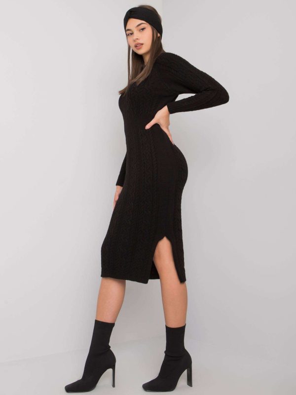 Wholesale Ellada RUE PARIS black knit dress