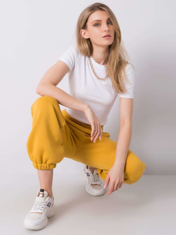 Wholesale Mariposa RUE PARIS mustard sweatpants