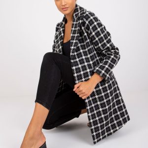 Wholesale Black Women's Plaid Coat Jana RUE PARIS