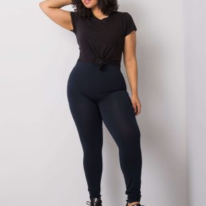 Wholesale Navy Plus Size Cotton Leggings Phoebe