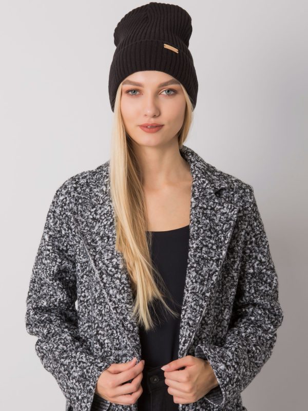 Wholesale Women's black knitted hat RUE PARIS