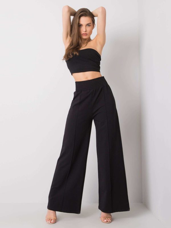 Wholesale Black wide sweatpants Santiago RUE PARIS