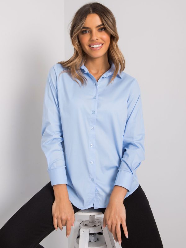 Wholesale Blue women's classic shirt Novarra RUE PARIS