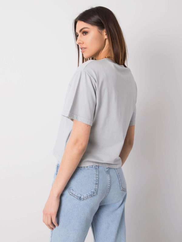 Wholesale Gray T-shirt with print Piper RUE PARIS