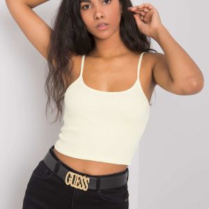 Wholesale Pale Yellow Short Top Chelo RUE PARIS