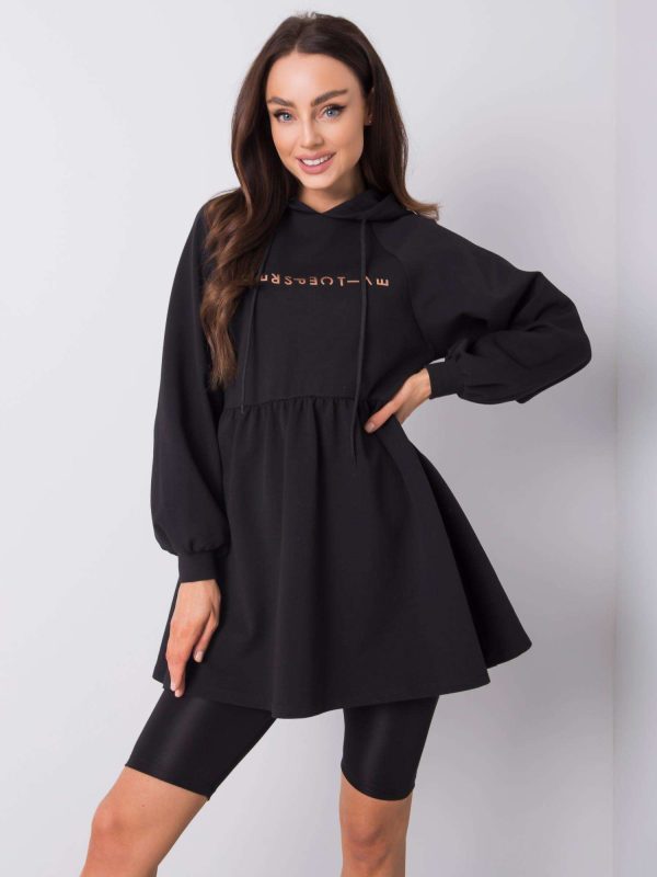 Wholesale Black tunic with hood Eagle RUE PARIS