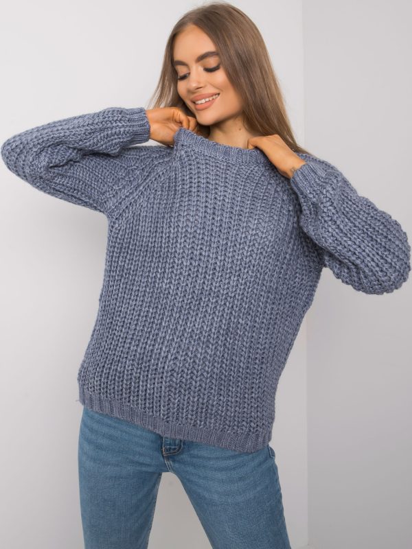 Wholesale Blue knitted sweater for women Grinnell RUE PARIS