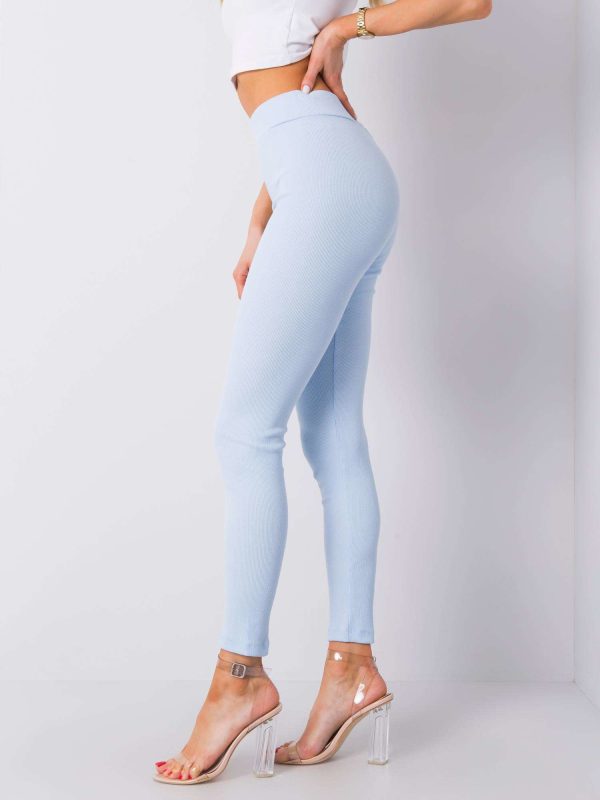 Wholesale Light Blue Vesper Ribbed Leggings