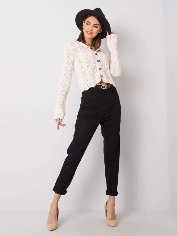 Wholesale Black denim pants Leena RUE PARIS