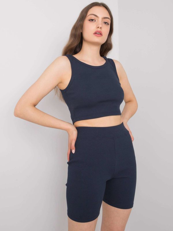 Wholesale Navy blue short top Eveline RUE PARIS