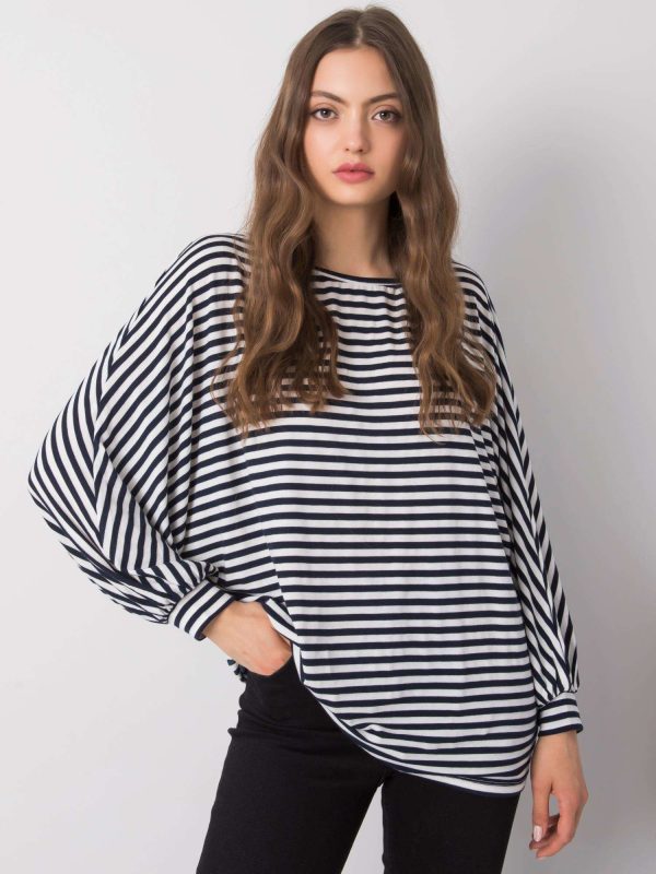 Wholesale White and navy blue blouse Esther RUE PARIS