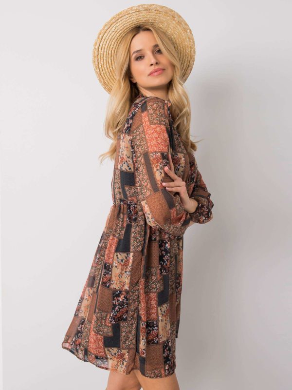 Wholesale Brown dress Anika RUE PARIS