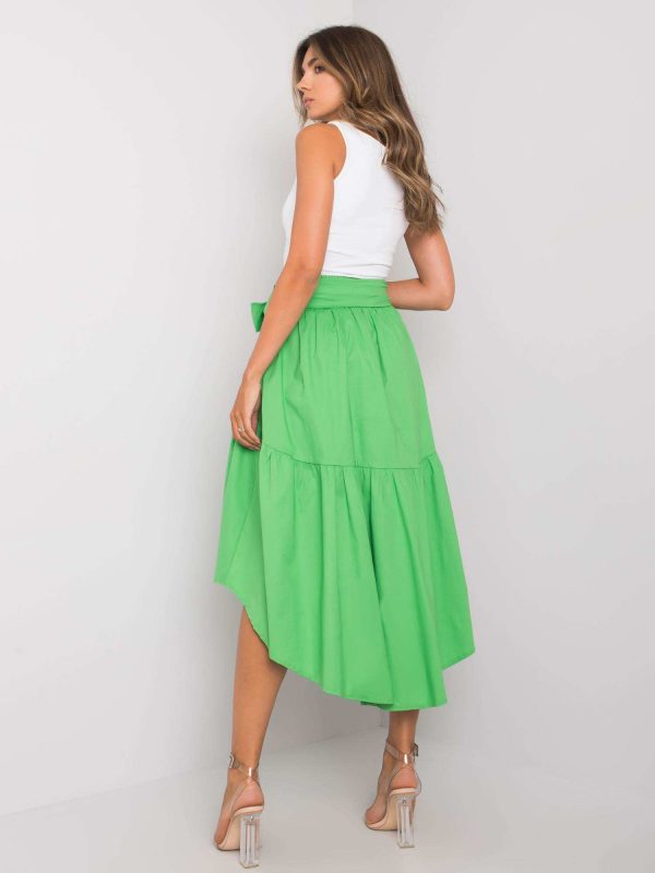 Wholesale Green asymmetrical skirt Shayna RUE PARIS