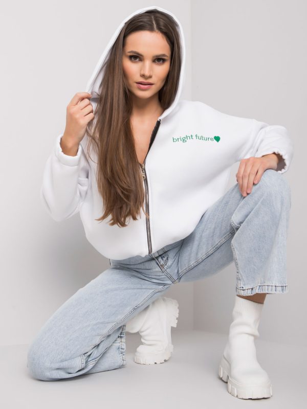 Wholesale White sweatshirt with embroidery Michelle RUE PARIS