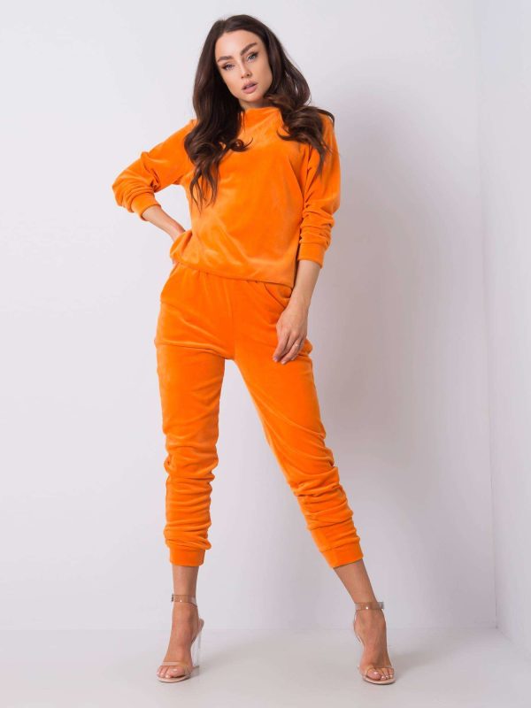 Wholesale Orange velour set Brenda RUE PARIS