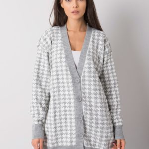 Wholesale Grey and white houndstooth cardigan Arlington RUE PARIS