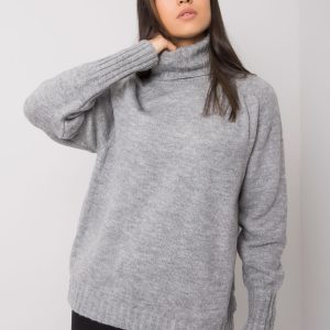 Wholesale Gray women's turtleneck sweater Tiyarna RUE PARIS