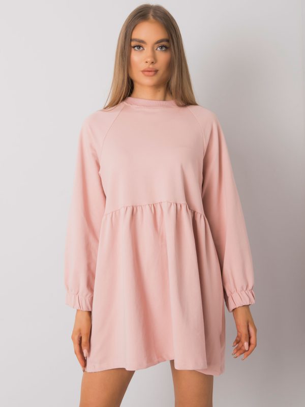 Wholesale Bellevue Dirty Pink Long Sleeve Dress