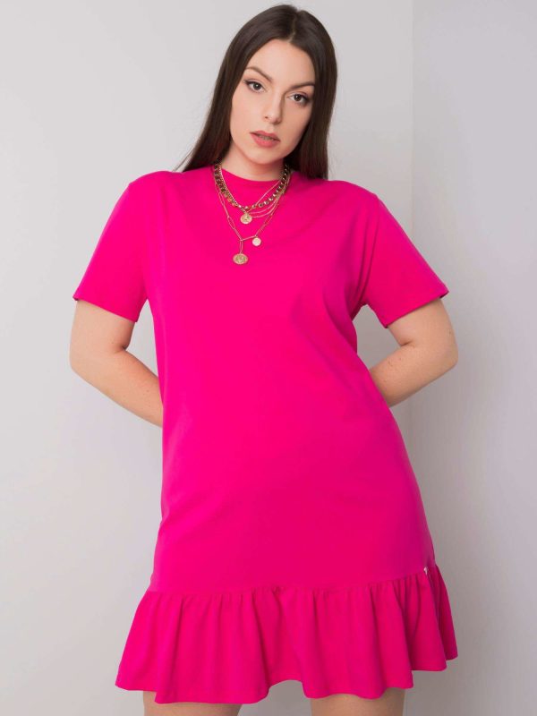 Wholesale Sarah Fuchsia Plus Size Dress