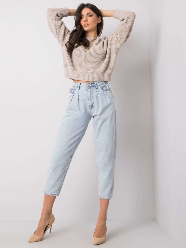 Wholesale Light blue mom jeans Patricia RUE PARIS