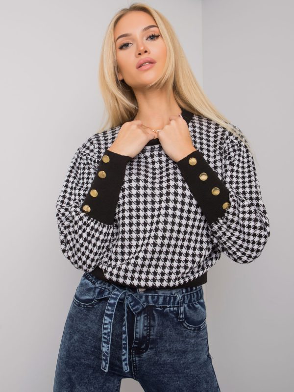 Wholesale Black and white houndstooth sweater Weston RUE PARIS