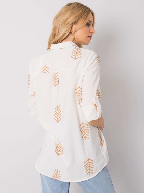 Wholesale Ecru shirt with patterns Oaklee RUE PARIS